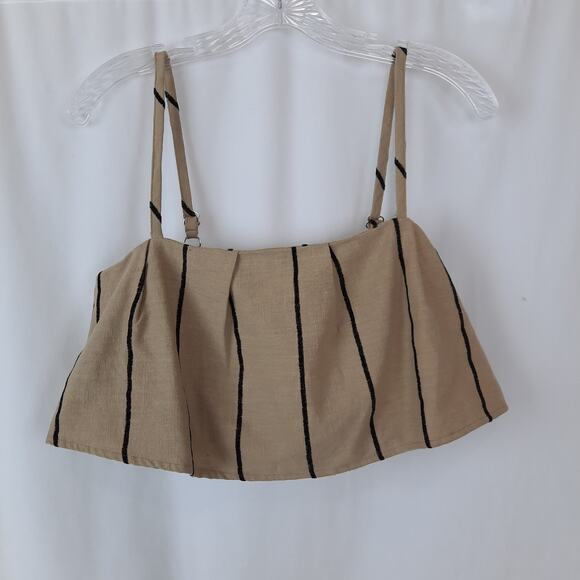 5 For $20.00 Sale Honey Punch Boho Crop Halter Top, Medium, Tan & Black - Picture 3 of 12